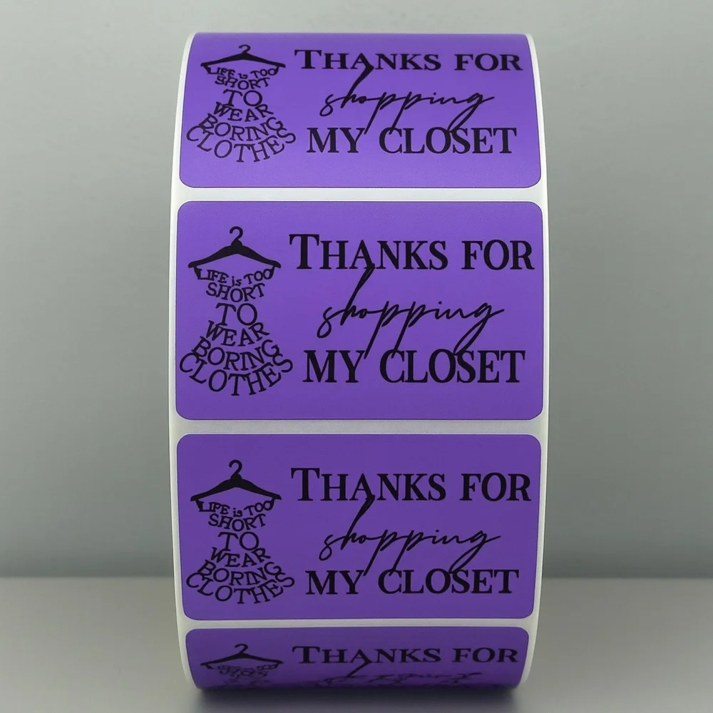Thanks for Shopping My Closet Stickers – Cute Labels for Clothing Orders